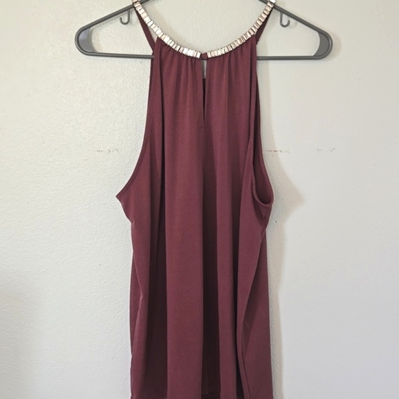 Maurices | Mauve Rhinestone Halter Neck Tank Size Large NWT - Picture 5 of 5
